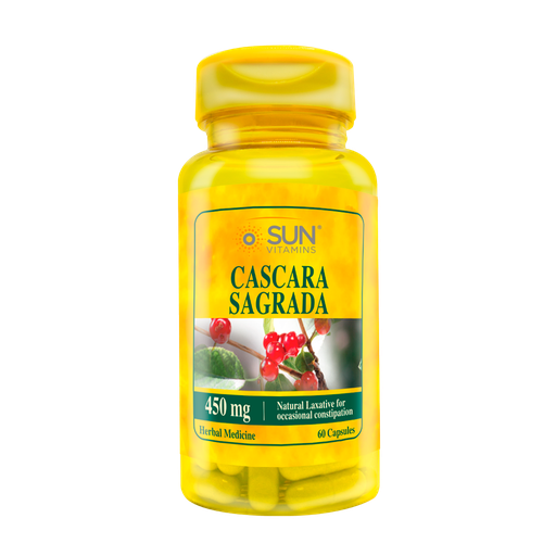 [8123] CASCARA SAGRADA 450MG CAPSULAS X60 SUN VITAMINS 