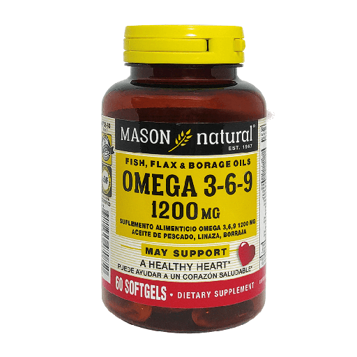 [8135] OMEGA 3-6-9 1200MG SOFTGELS X60 MASON