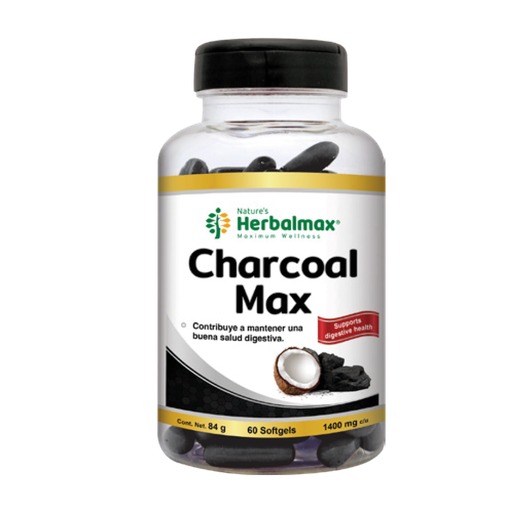 [8143] CHARCOAL MAX SOFTGELS X60 NATURES HERBALMAX 