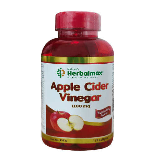 [8155] APPLE CIDER VINEGAR 1100MG SOFTHGELS X120 NATURES HERBALMAX