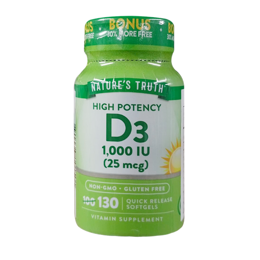 [6875] VITAMINA D3 1000 UI CAPSULAS X130 NATURES TRUTH