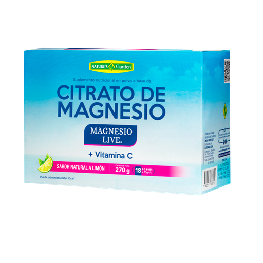 [8100] MAGNESIO LIVE SACHET EN POLVO X18 SOBRES NATURES GARDEN