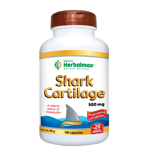 [8161] SHARK CARTILAGE 500MGM CAPSULAS X120 NATURES HERBALMAX