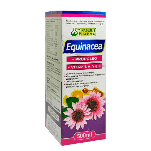 [8183] EQUINACEA + PROPOLEO + VITAMINA C JARABE 500 ML NATURES PHARMA