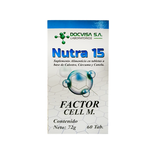 [8207] FACTOR CELL M 72G TABLETAS X60 NUTRA 15