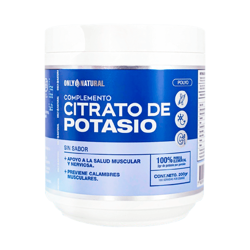 [8225] CITRATO DE POTASIO POTASIO POLVO 200G ONLY NATURAL