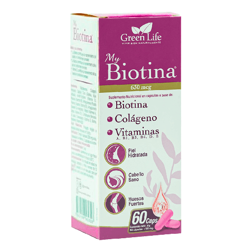 [8236] BIOTINA 630MG CAPSULAS X60 GREEN LIFE