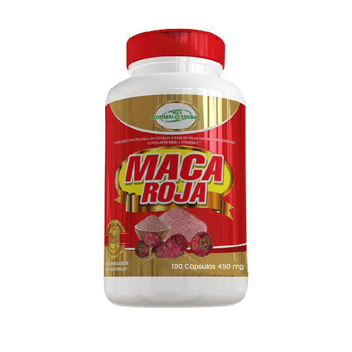 [8266] MACA ROJA 450MG CAPSULAS X100 MEGA ECUAFARMA NATURAL