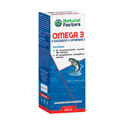 [8285] OMEGA 3 SOLUCION ORAL 500ML NATURAL FACTORS