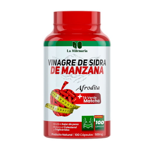 [8298] VINAGRE DE SIDRA DE MANZANA AFRODITA CAPSULAS X100 LA MILENARIA