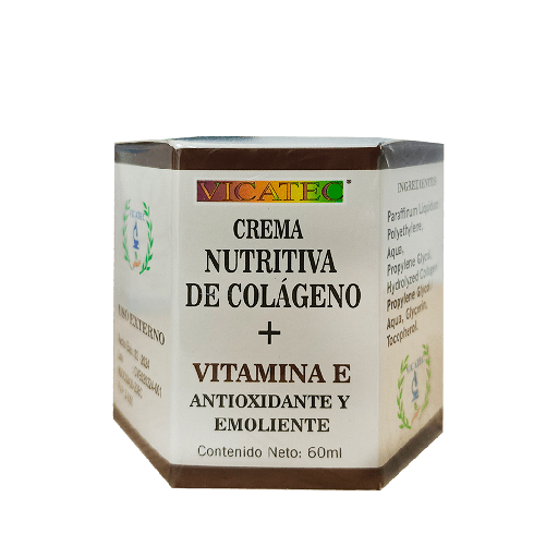 [8322] CREMA NUTRITIVA DE COLAGENO + VITAMINA E CREMA 60ML VICATEC