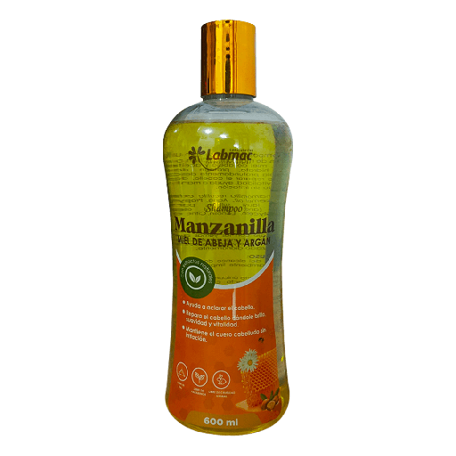 [8326] MANZANILLA MIEL DE ABEJA Y ARGAN SHAMPOO 600ML LABMAC