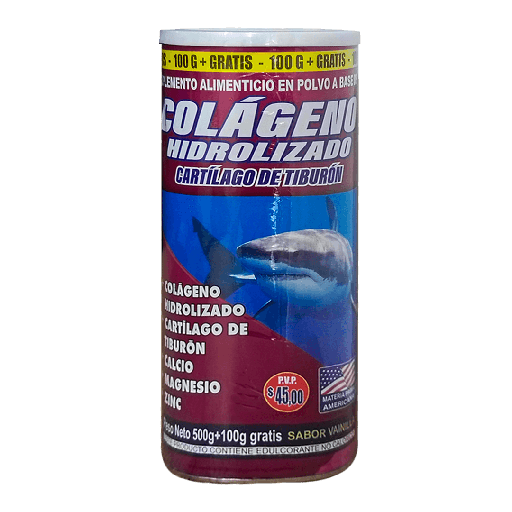 [8331] COLAGENO HIDROLIZADO CARTILAGO DE TIBURON POLVO 500+100GR NATU GREEN HOUSE