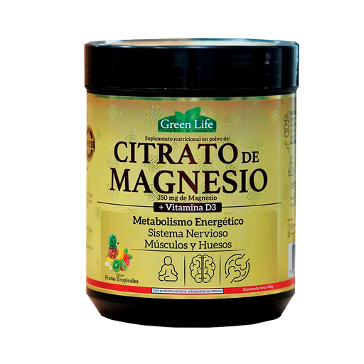 [8334] CITRATO DE MAGNESIO 350MG POLVO 400G GREEN LIFE