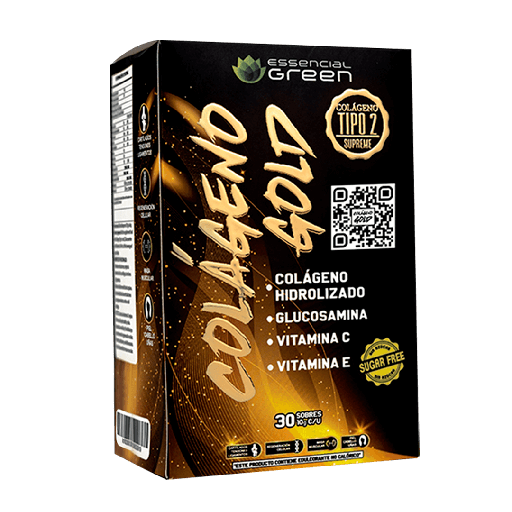 [8364] COLAGENO GOLD POLVO X30 SOBES 10G ESSENCIAL GREEN