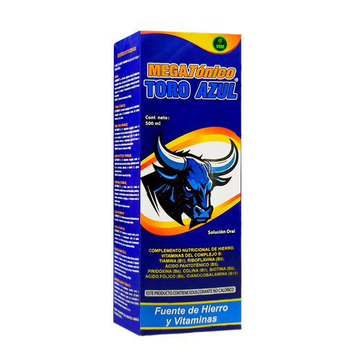 [8365] MEGATONICO TORO AZUL SOLUCION ORAL 500ML VDM