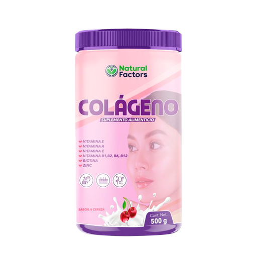 [8372] COLAGENO SABOR CEREZA POLVO 500G NATURAL FACTORS
