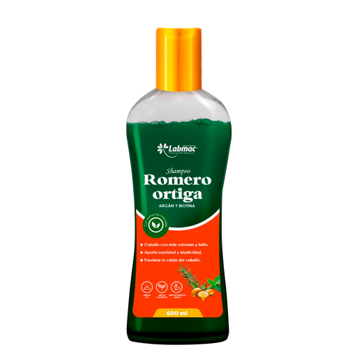 [8390] ROMERO ORTIGA ARGAN Y BIOTINA SHAMPOO 600ML LABMAC