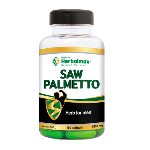 [8394] SAW PALMETTO 1500MG SOFTGELS X100 NATURES HERBALMAX