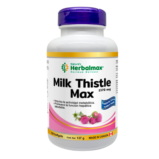 [8422] MILK THSTLE MAX 1370MG SOFTGELS X100 NATURES HERBALMAX