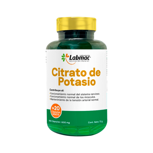 [8424] CITRATO DE POTASIO 600MG TABLETAS X 100+20 LABMAC