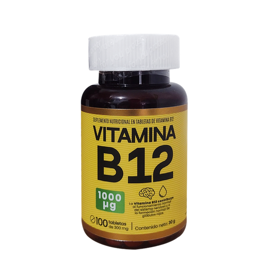[8426] VITAMINA B12 300MG TABLETAS X100 ZAPHIRE