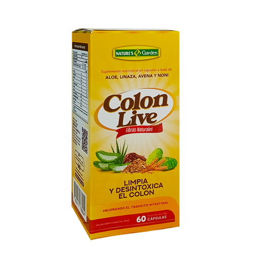 [8432] COLON LIVE FIBRAS NATURALES CAPSULAS X60 NATURES GARDEN
