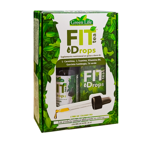 [8435] FIT TEA DROPS GOTERO 60ML GREEN LIFE