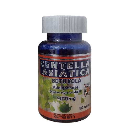 [8443] CENTELLA ASIATICA GOTU KOLA 400MG TABLETAS X90 ESSENCIAL GREEN