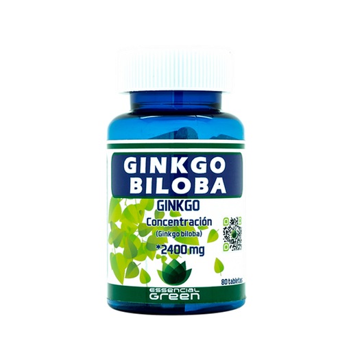 [5960] GINKGO BILOBA 2400 MG TABLETAS X80 ESSENCIAL GREEN