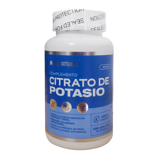 [8448] CITRATO DE POTASIO CAPSULAS X100 ONLY NATURAL