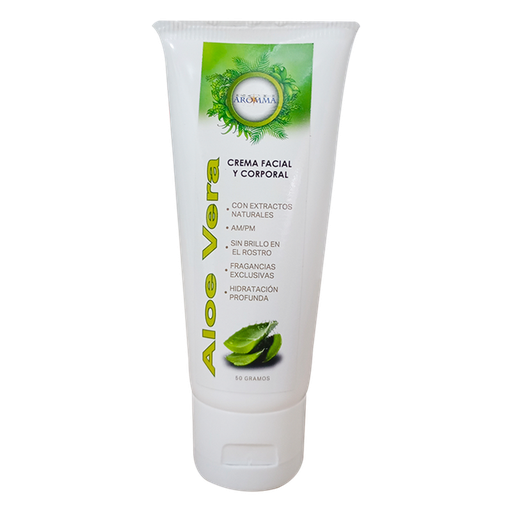 [8485] ALOE VERA CREMA FACIAL Y CORPORAL 50GR AROMMA