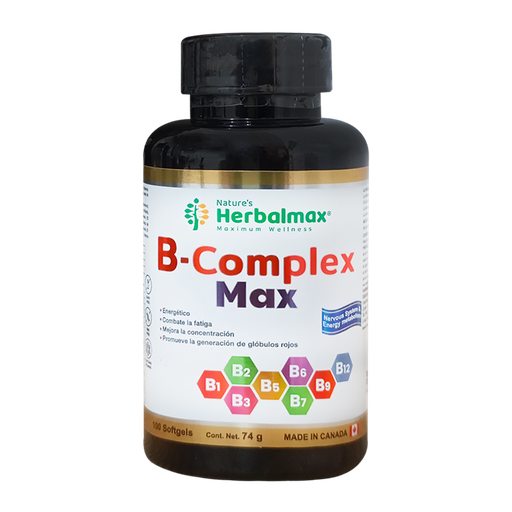 [8497] B-COMPLEX MAX SOFTGELS X100 NATURES HERBALMAX