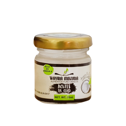 [8510] ACEITE DE COCO EXTRA VIRGEN 35ML WAYRA MIKUNA
