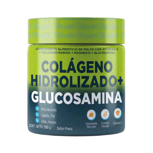 [8532] COLAGENO HIDROLIZADO + GLUCOSAMINA POLVO 300G BLESSANI