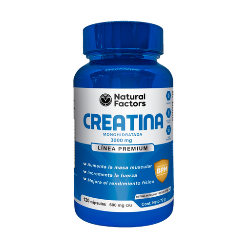 [8551] CREATINA 600MG CAPSULAS X120 NATURAL FACTORS