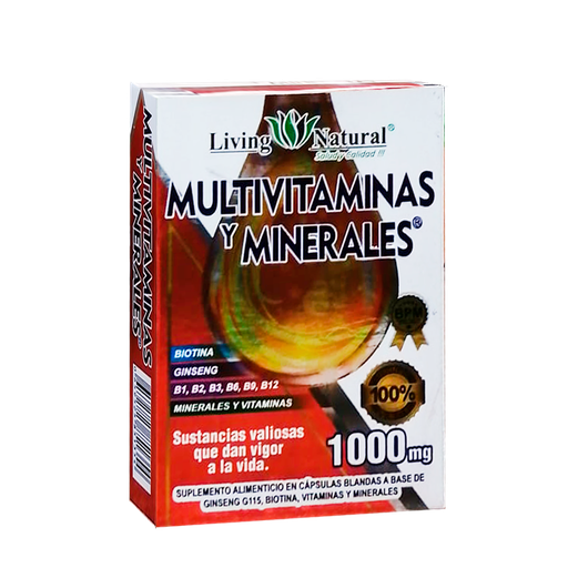 [8611] MULTIVITAMINAS Y MINERALES TABLETAS X30 LIVING NATURAL