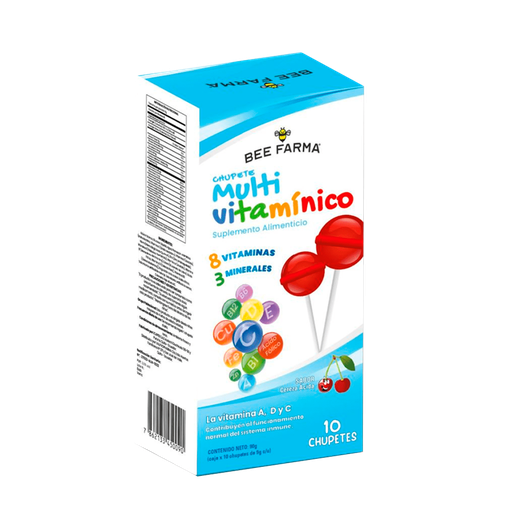 [8652] MULTIVITAMINICO CHUPETE X10 BEE FARMA