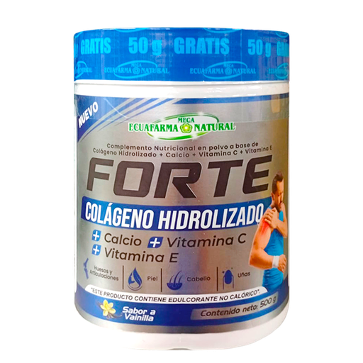 [8665] FORTE COLAGENO HIDROLIZADO POLVO SABOR VAINILLA 500G MEGA ECUAFARMA