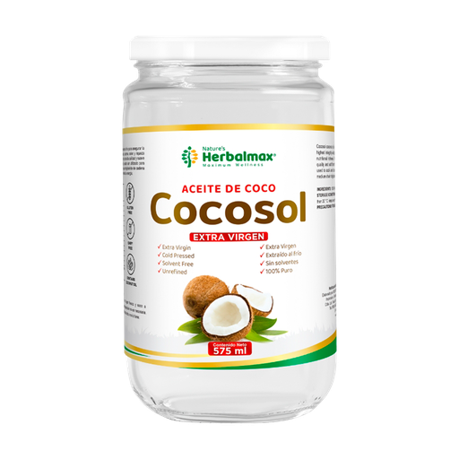 [8681] COCOSOL ACEITE DE COCO EXTRA VIRGEN 575ML NATURES HERBALMAX
