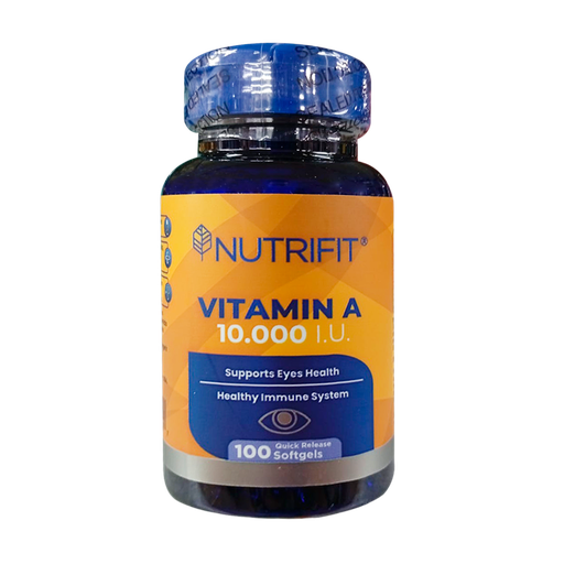 [8687] VITAMIN A 10000 IU SOFTHGELS X100 NUTRIFIT