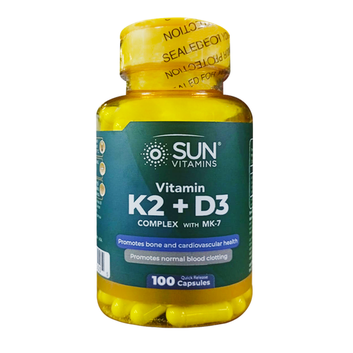 [8729] K2 + D3 COMPLEX WITH MK-7 CAPSULAS X100 SUN VITAMINS