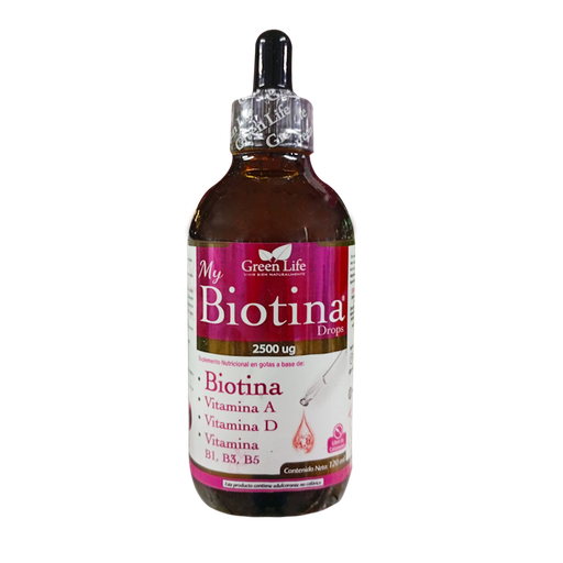 [8731] BIOTINA DROPS 2500UG GOTERO 120ML GREEN LIFE