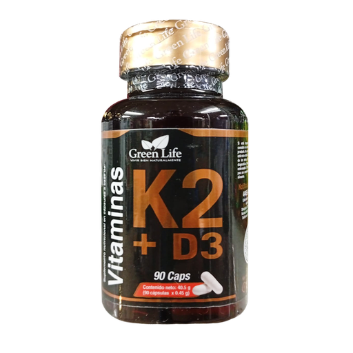 [8732] K2 + D3 VITAMINAS CAPSULAS X90 GREEN LIFE