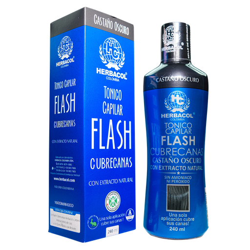 [8746] FLASH CUBRECANAS CASTAÑO OSCURO TONICO 240ML HERBACOL