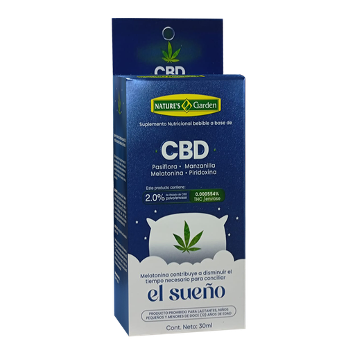 [8782] CBD PASIFLORA+MANZANILLA+MELATONINA+PIRIDOXINA GOTAS 30ML NATURES GARDEN