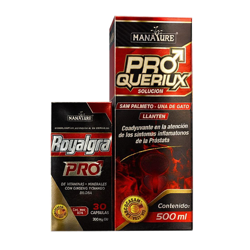 [8783] PACK PROQUERIUX JARABE 500ML MANATURE + ROYALGRA CAPSULAS X30 MANATURE