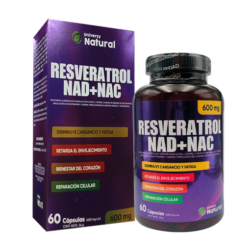 [8793] RESVERATROL NAD+NAC 600MG CAPSULAS X60 UNIVERSY NATURAL