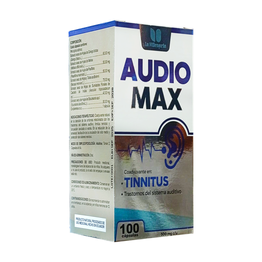 [8810] AUDIO MAX 500MG CAPSULAS X100 LA MILENARIA