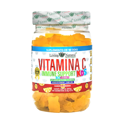 [8811] VITAMINA C+D+ZINC KDS GOMITAS X90 LIVING NATURAL